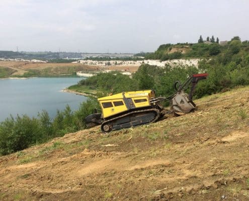 Mulching on angles with RoboPower